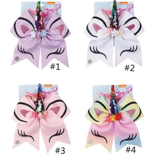 15 pcs/lot ,20cm kid Unicorn Hairpin Horn Bronze Bow with Hair Tie hair fashion accessories grosgrain Bowknot