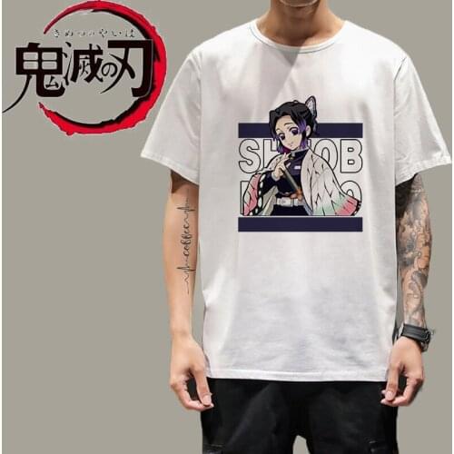 Kimetsu No Yaiba Demon Slayer T Shirt Men Kawaii Anime Casual Graphic Cartoon Harajuku Unisex Hip Hop Short Sleeve Cosplay