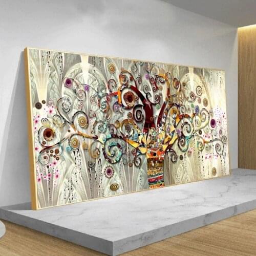 Tree of Life By Gustav Klimt Oil Paintings on Canvas Famous Landscape Posters and Prints for Modern Home Living Room Cuadros
