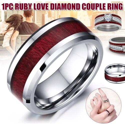 Anillos Couple Ring Wood Grain Heart Shaped Ring Durable Cute Fashionable For Men Women Couple Кольца 2021 Тренд Rings For Men