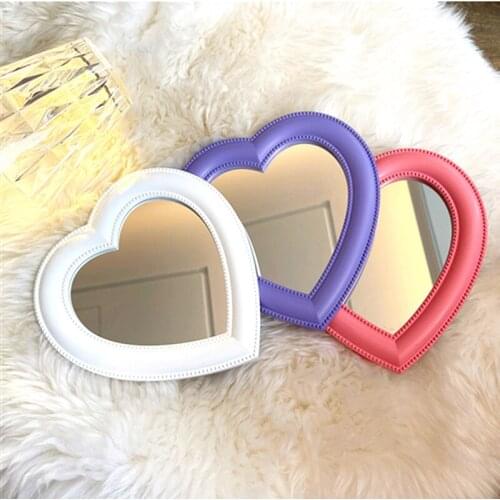 CSHOU202 Web Celebrity Cosmetic Mirror Decorative Mirror Girl Heart Student Dormitory Mirror Portable Home Small Compact Mirror