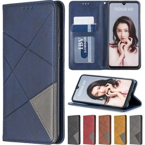 Diamond Dark Magnetic Leather Wallet Case For Huawei P50 Rro P40 Lite P30/P20 Lite/Pro P Smart 2021 Mate30 Lite Y5P Y6P Y7P Y7A