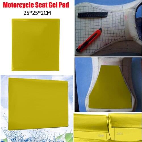 DIY Modified Motorcycle Seat Gel Pad Shock Absorption Mat Comfortable Soft Cushion Yellow For Motorcycle Car Auto Chair Cushion