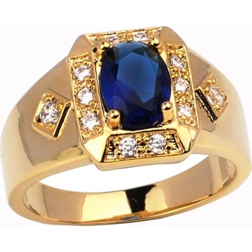 Fashion Jewelry Gold Color Ring for Men Women Unisex Bijoux Vogue Homme Wedding Jewellery Engagement Rings R117J Size 6 to 13