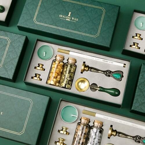Retro Wax Seal Set Stamp Replace Copper Head Wedding Packaging Gifts Wax Stamp Set Wax Seal DIY Sealing Wax Decoration Craft