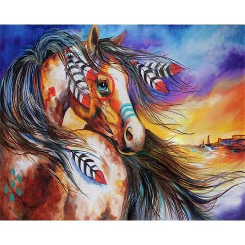 DIY Digital Painting By Numbers original horse oil painting mural Kits Coloring Wall Art Picture Gift frameless