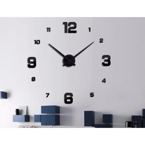 2020 new decoracion salon casa modern design wall clock numbers fashion watches mirror sticker kitchen decor