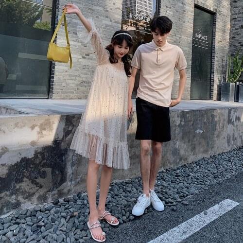 Couple outfit summer France is not the same men clothes women skirts summer couples clothes couples clothing