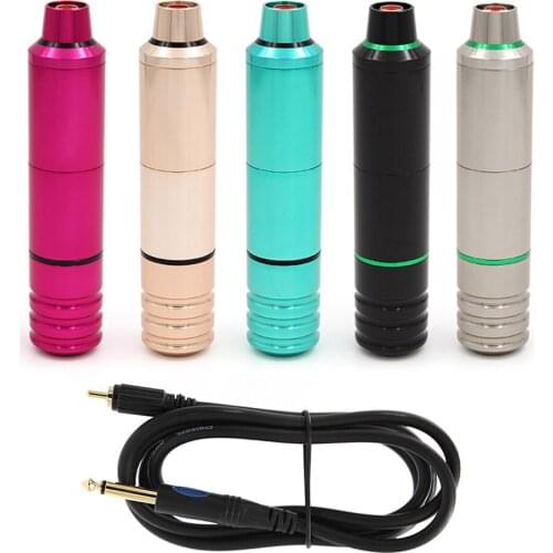 Rotary Tattoo Pen+RCA Cable Powerful Motor T2 Tattoo Machine Permanent Makeup Tattoo Gun Ergonomic Alloy Liner/Shader Cartridge