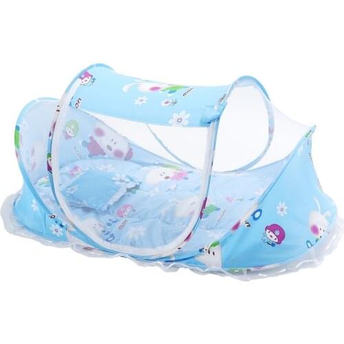 Foldable Baby Bedding Set with Mosquito Net Boy Girl Portable Newborn Crib Sleepping Bed Pillow Cot Cradle for Babynest