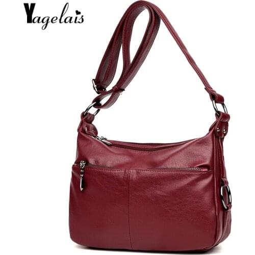Fashion Multi Zipper Flap Women Soft Leather Crossbody Bags Women Casual Women Bags Ladies Chic Shoulder Bag Luxury Handbags