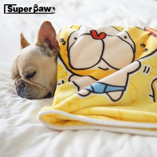 Dog Cat Super Soft Blanket Bed for Small Medium Large Dogs Puppy Cushion Winter Warm Mat French Bulldog Pug Dropshipping ADB01