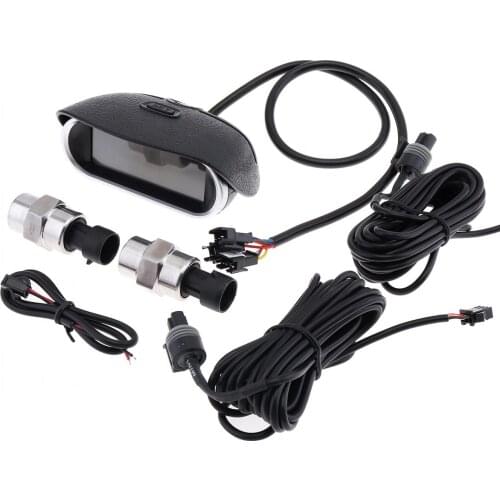 12V Universal Car LCD Digital Racing Gauge Display Turbo Boost Gauge Double Barometer Boost Controller Kit for Truck / Car