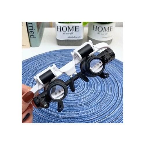 8X/15X/23X LED Magnifier Glasses Two LED Lights Adjustable LED Lamp Head Magnifying Glasses Household Tools
