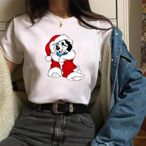 FIXSYS Women T Shirt Femme Plus Size Shortsleeve Women Streetwear Tshirt Christmas Graphic Tops Tees Ladies T-shirt