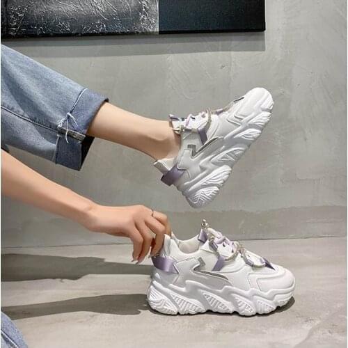 2021 Sneakers Woman Platform Shoes Fashion Brand Mesh Sport Ladies Trainers Vulcanized Shoes Women Chunky Sneakers