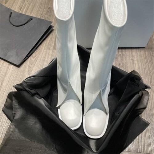 2021 Long Boots Women Genuine Leather Flat Knight Boots Pants Boots Fried Street Knee-High Sweet And Cool High Boots