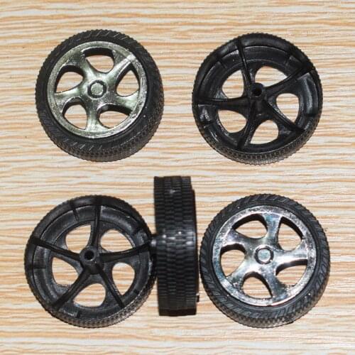 10/100pcs 2x34mm plastic Wheel tamiya/yuanmbm toy car wheel diy Toy Accessories Technology Model Parts/rc/baby toys T342A