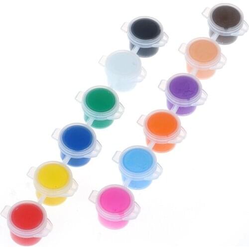 12Colors Acrylic Paints For Oil Painting Nail Art Digital Wall Painting Set Practical