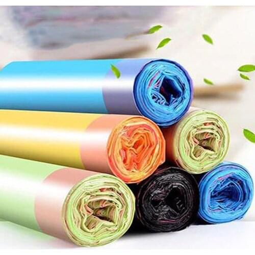 150pcs/Lot Stringing Garbage Bag 10 Rolls Disposable Rubbish Bag Portable Plastic Bag Kitchen Thickened Drawstring Trash Bags
