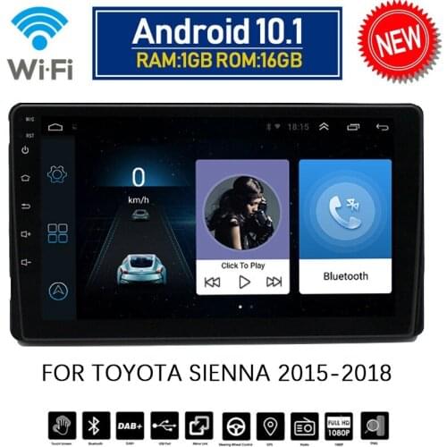 2Din Android 10.1 Car Multimedia video Player Car DVD Player Radio GPS Navigation Stereo Wifi For Toyota SIENNA 2015-2018
