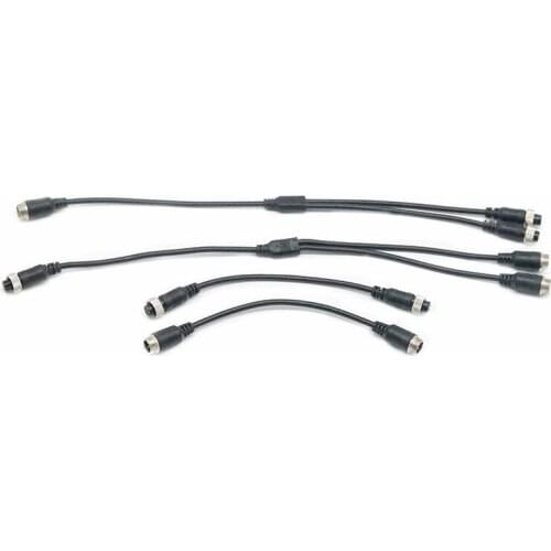 4-core adapter cable Car monitor video camera extension cable video recorder audio cable