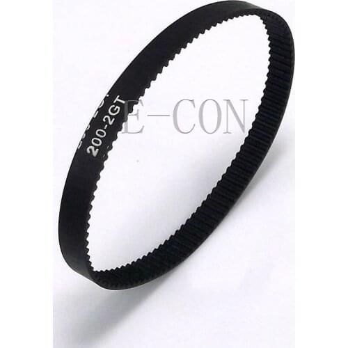 5pcs/lot 200-GT2 Loop Timing Belt Width 6mm GT2 Belt Rubber Fiberglass Inner Length 200mm 100 Teeth for GT2 Timing Pulley