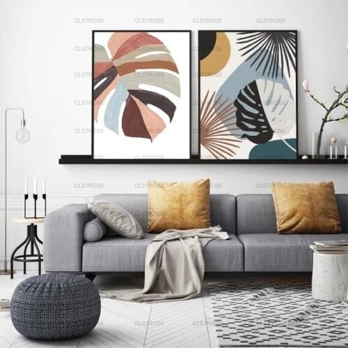 Abstract Painting Leaf Poster Wall Art Decoration Abstract Painting Artist Home Decoration Canvas Painting for Bedroom