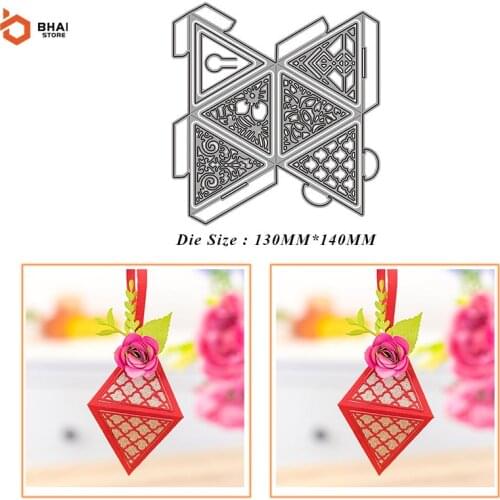Diamond Box Metal Cutting Dies Stencil DIY Cards Stencils Photo Album Embossing Paper Making Scrapbooking Knife Mold 2021 New