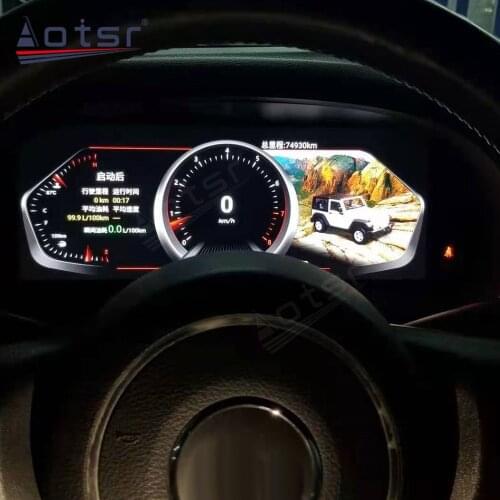 Android Digital Cluster Virtual Cockpit For Jeep Wrangler 3 JK 2010+ Speed Meter Dash LCD Screen Multimedia Car GPS Navigation