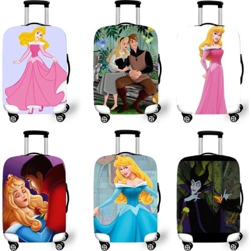 Elastic Luggage Protective Cover Case For Suitcase Protective Cover Trolley Cases Covers 3D Travel Accessories Disney Princess