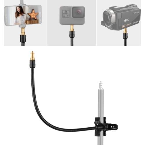 Flexible Tube Arm Mount Clamp Stand with 1/4 Screw for Action Camera Phone Holder Light Microphone photography studio Lighting