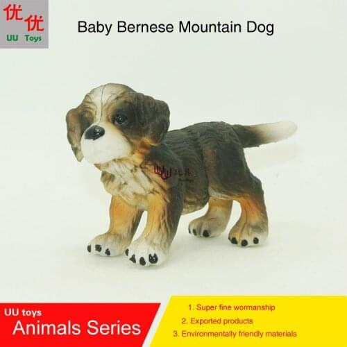 Hot toys:Baby Bernese Mountain Dog simulation model Animals kids toys children educational props
