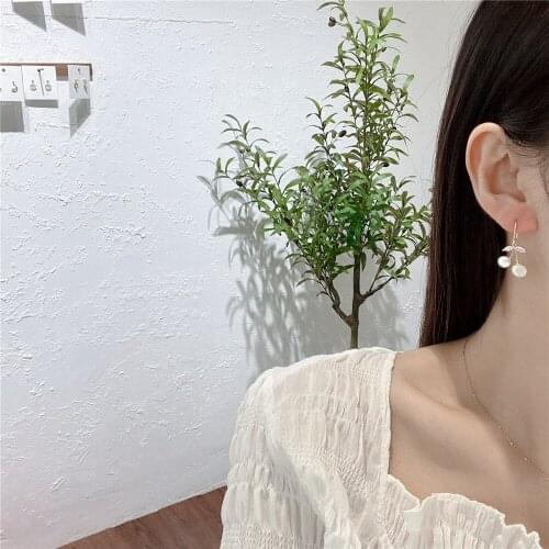 Exquisite Geometry Sweet Cherry Eardrop All-matching New Fresh Simple Fashion Earrings Super Fairy Jewelry Gift