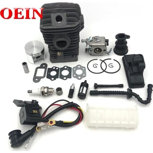 42.5MM Cylinder Piston Ignition Coil Carburetor Kit For STIHL 023 025 MS230 MS250 Chainsaw Walbro WT-286, Zama C1Q-S11E Carb
