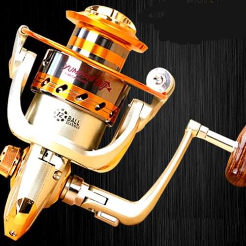 1Pcs Spinning Fishing Reel 12BB+1 Bearing Balls 500-9000 Series Spinning Reel Boat Rock Fishing Wheel