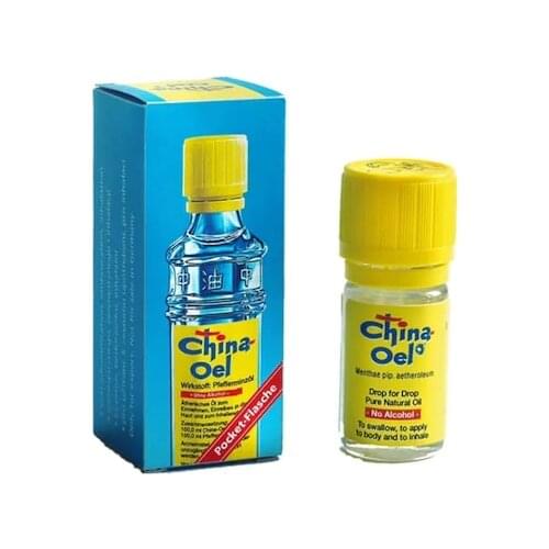 China Oel China Oil Natural Peppermint Oil Chiana Oel 5 Ml Glass Bottle- Free Shipping
