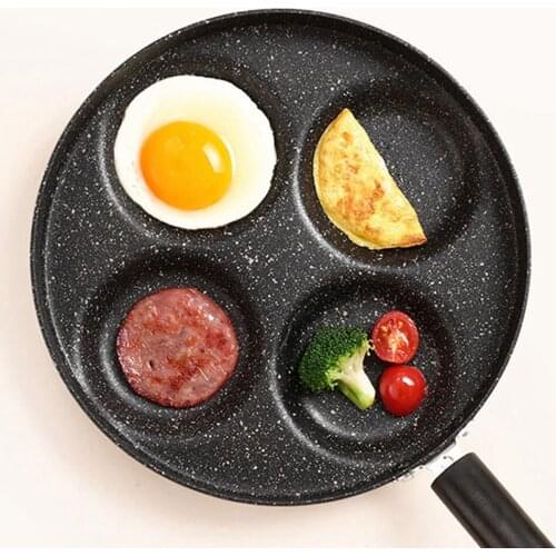 Kithing Creative Four-hole Frying Pot Thickened Omelet Pan Non-stick Egg Pancake Steak Pan Cooking Egg Ham Pans Breakfast Maker