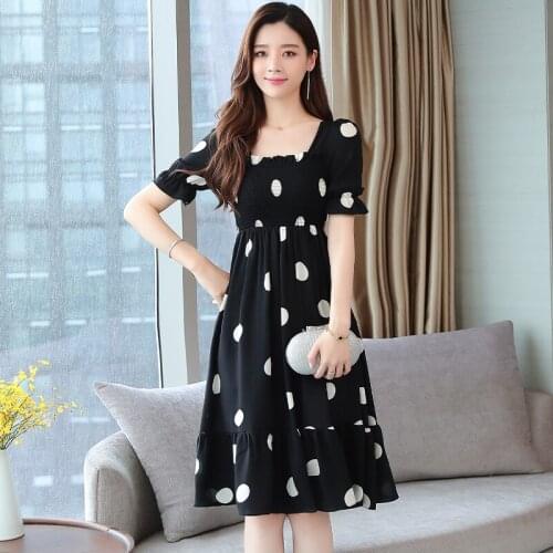Fashion Korean version New summer Women Dress Bow Female Dress Summer Party Chiffon summer dress