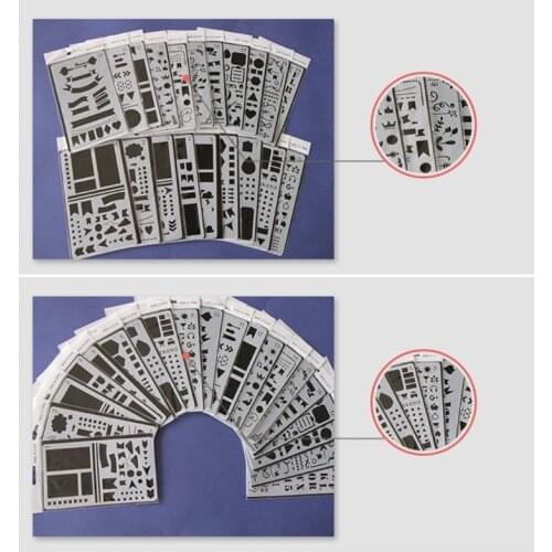 Bullet Diary Journal Stencils Set Drawing Template Ruler DIY Painting Template C5AE