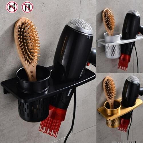 Punch-free hair dryer rack wall mount suction cup bathroom shelf bathroom storage toilet rack