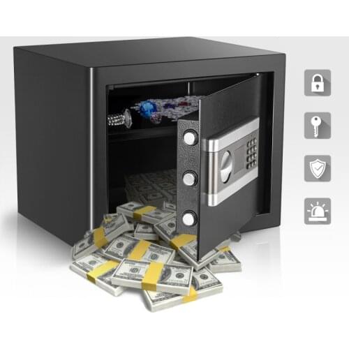 1.0 Cub Safe Box, Dual-Security Steel Safe Cabinet With Keypad LED Indicator Digital Combination For Money Gun Jewelry Document