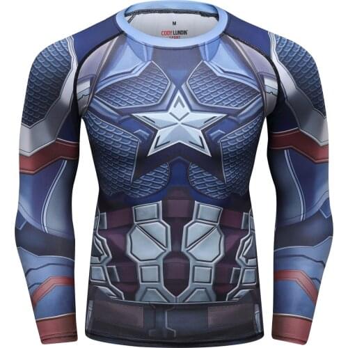 Sport Design Male Rashguard Sports t-shirt Compression Long Sleeve Rashguard Gym Clothing 3D Print Design