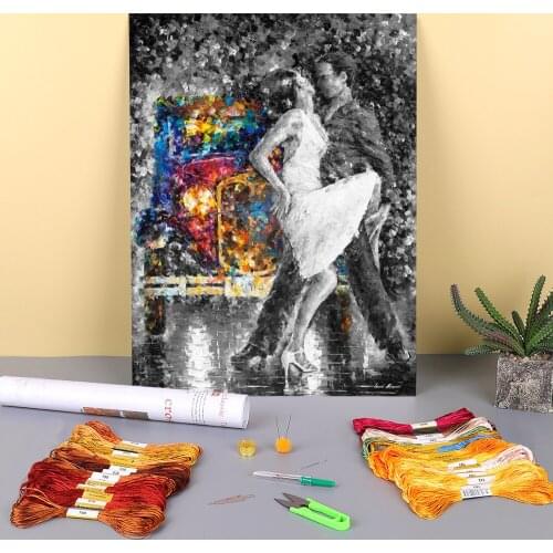 Eternal Emotions Printed Canvas 11CT Cross-Stitch Embroidery Kit DMC Threads Needlework Painting Knitting Handiwork Decor