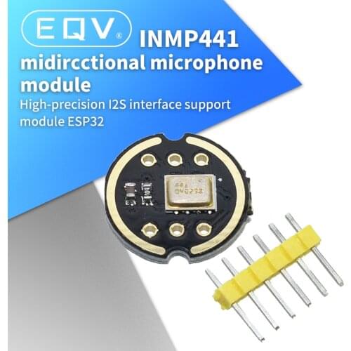 WAVGAT Omnidirectional Microphone Module I2S Interface INMP441 MEMS High Precision Low Power Ultra small volume for ESP32