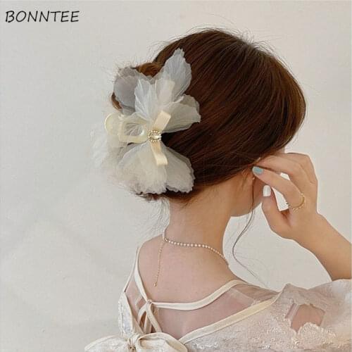 Hair Claw Women Fashionable Summer Elegant Korean Style Headwear Stylish Design Patchwork Leisure Popular Accessories for Lady
