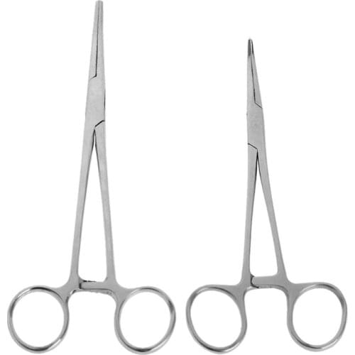 1pcs Stainless Steel Fish Hook Remover Curved Tip Clamps Fishing Locking Forceps 16cm 18cm Fish Use Pesca Fishing Tools