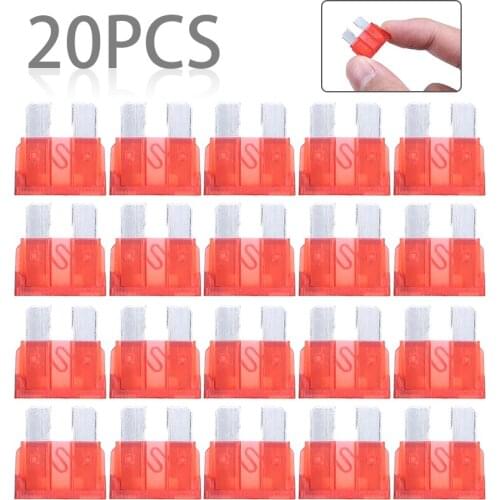 20pcs 10A 32V Car Fuse Medium Blade Standard Blade Fuse Set Universal for Car RV Boat Truck Motorcycle