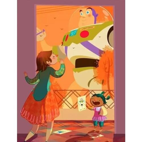 5d Diamond Painting astronauts Girl Cartoon Full Rhinestone Cross Stitch Crystal Sticker Diamond Painting DIY Gift Home Decora