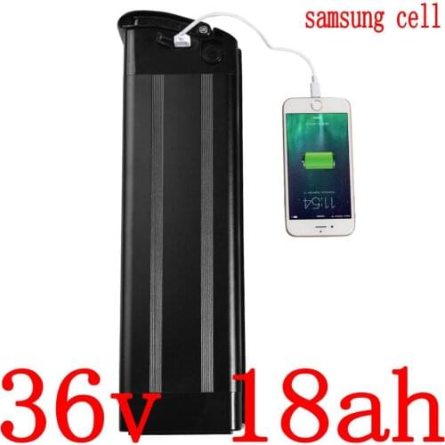 1000W 36V 18AH Electric Bicycle Battery 36V 10AH 13AH 15AH 15.6AH 18AH lithium battery use samsung cell with 42V 2A charger